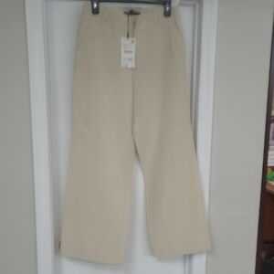 Zara Cream Wide-Leg Pants nwt